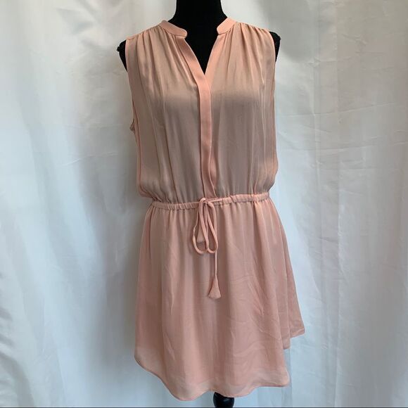 𝅺ARITZIA Babaton Benedict silk dress blush pink Sz M🔥 - Picture 3 of 15